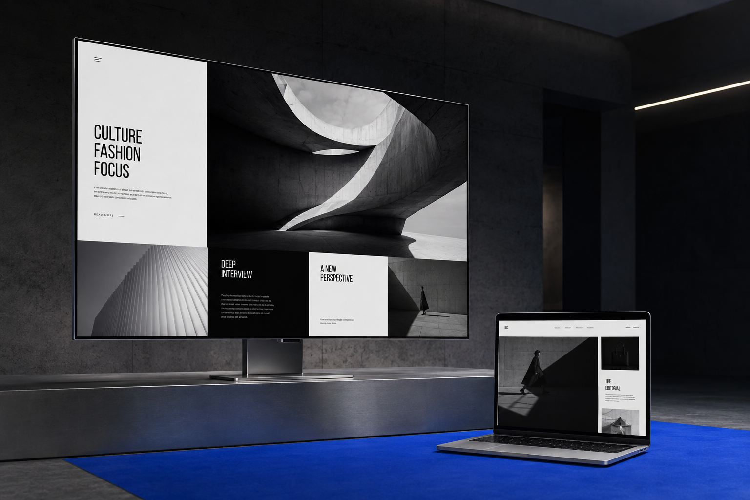 A DOC website composition study in cobalt blue